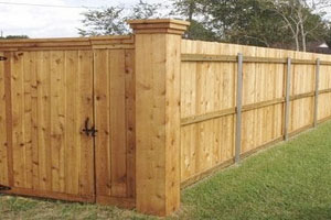 Simple wooden fence